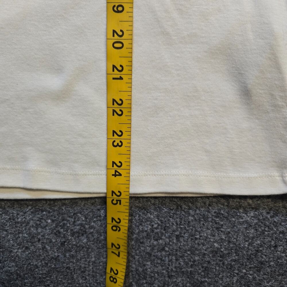 Madewell Top Womens Size XXL White Henley Puff Sleeves Round Neck Capsule Casual - Picture 6 of 9